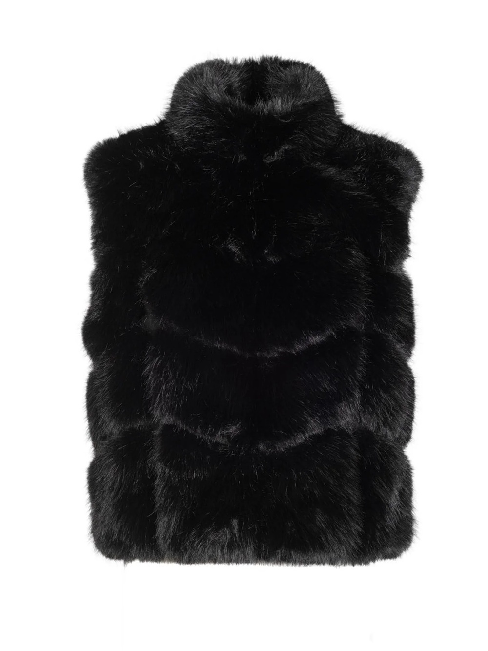 Black Faux Fur Vest - Women Jackets & Coats